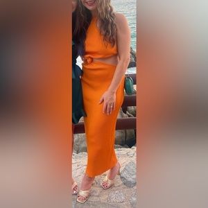 Cult Gaia Cameron Knit Dress - Apricot - Size Small - Worn Once